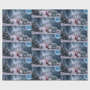 Papier Cadeau Papier d'enveloppement d'ours père Noël et Polar