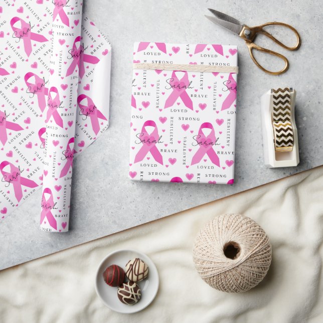 Papier Cadeau Papier d'enveloppement du cancer du sein (Artisanat)