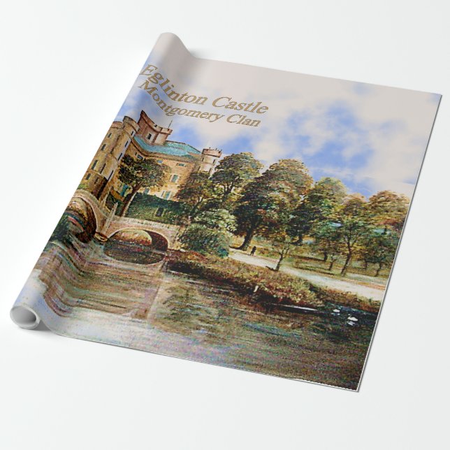 Papier Cadeau Papier d'enveloppement du château Eglinton de Mont (Déroulé)