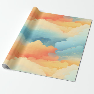 Papier Cadeau Papier d'enveloppement du ciel de crémaillère