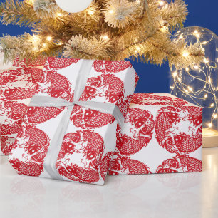 Papier Cadeau Papier d'enveloppement du groupe de poissons Koi C