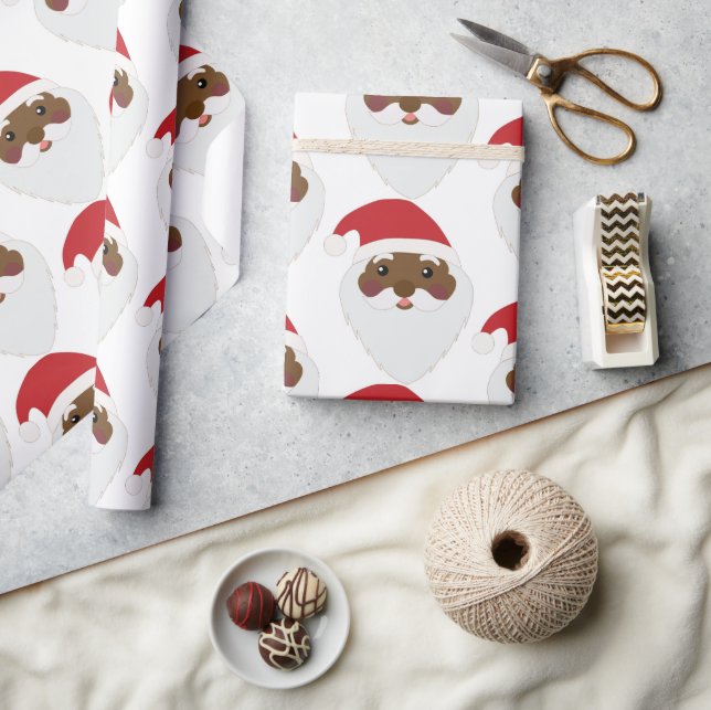 Papier Cadeau Papier d'enveloppement du Père Noël africain-améri (Artisanat)