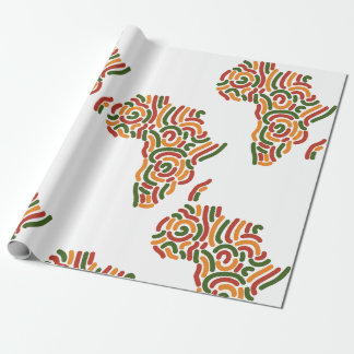 Papier Cadeau Papier d'enveloppement dynamique inspiré de l'Afri