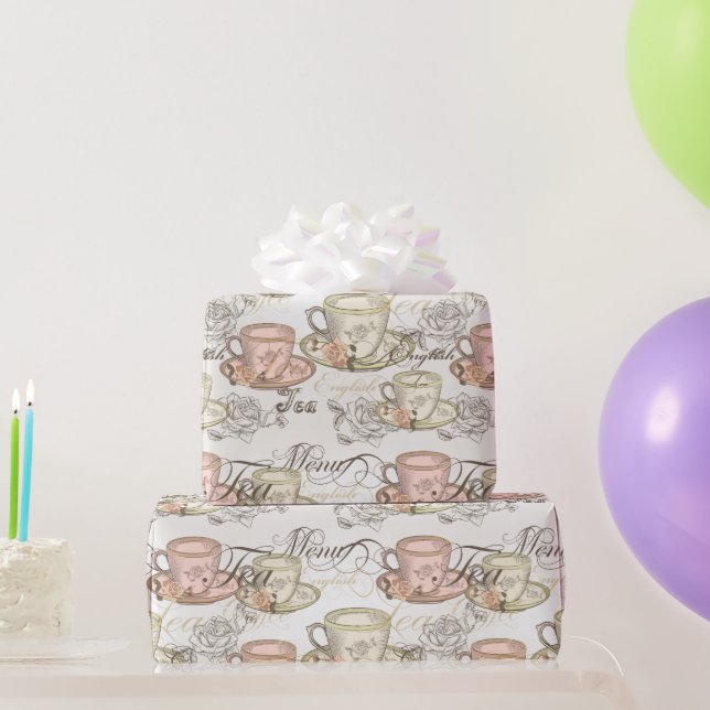 Papier Cadeau Papier d'enveloppement élégant pour thé (Cadeaux de fête)