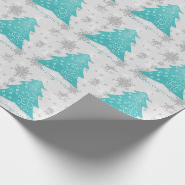 Papier Cadeau Papier d'enveloppement Festive turquoise (Coin)