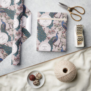 Papier Cadeau Papier d'enveloppement Fiançailles floral