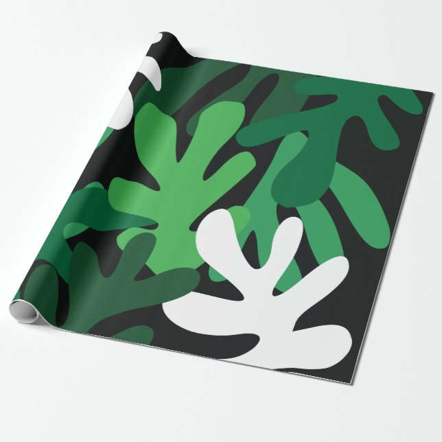 Papier Cadeau Papier d'enveloppement Floral Matisse (Déroulé)