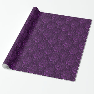 Papier Cadeau Papier d'enveloppement floral violet luxueux