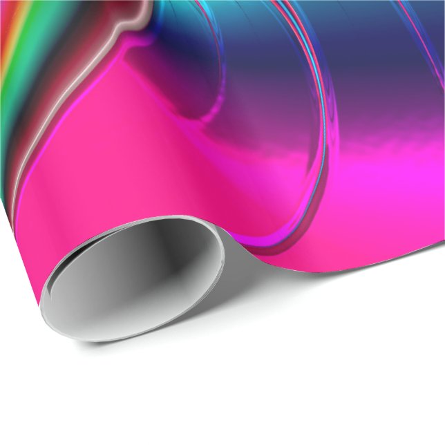 Papier Cadeau Papier d'enveloppement Fractal Art 23 (Coin rond)