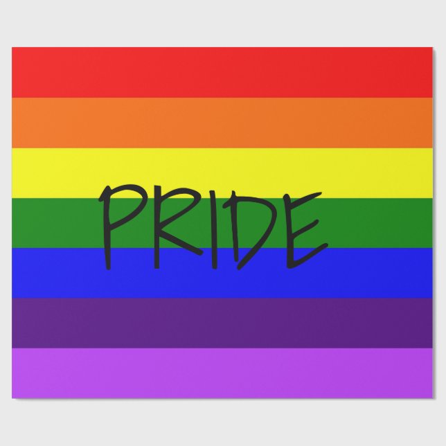 Papier Cadeau Papier d'enveloppement gay du mois de la fierté (Plat)