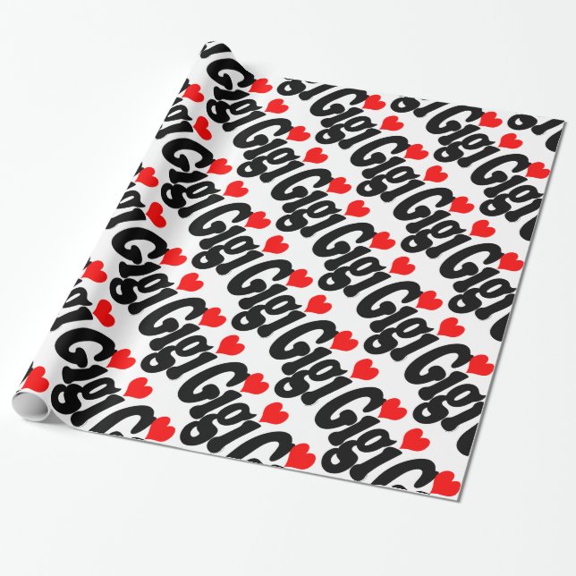 Papier Cadeau Papier d'enveloppement Gigi (Déroulé)