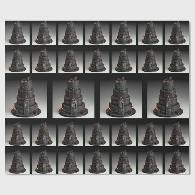 Papier Cadeau Papier d'enveloppement gothique (Plat)