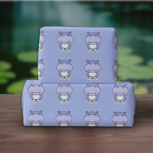 Papier Cadeau Papier d'enveloppement Hippo mignonne