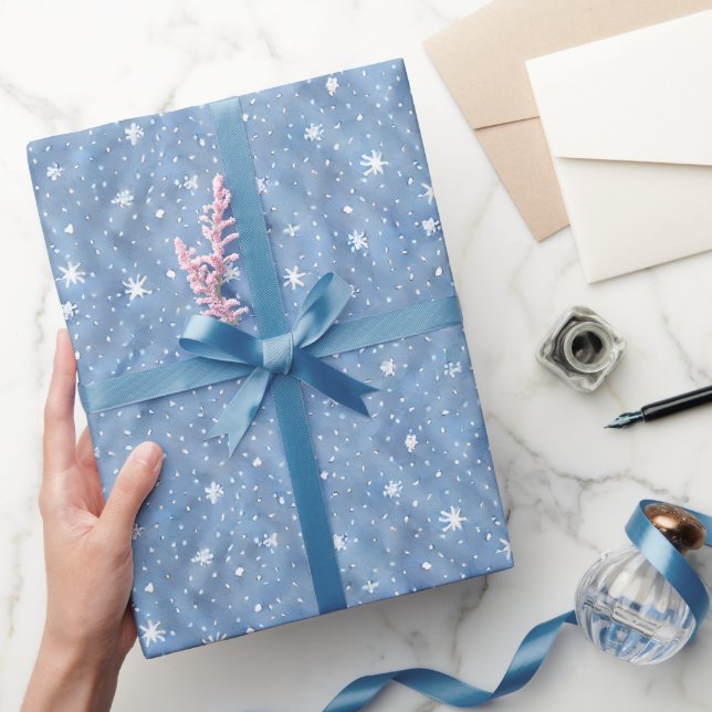 Papier Cadeau Papier d'enveloppement hivernal Starry Snowflake (Cadeaux)