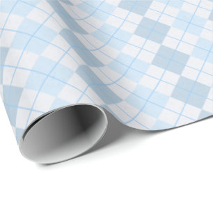 Papier Cadeau Papier d'enveloppement Jacquard bleu poudre