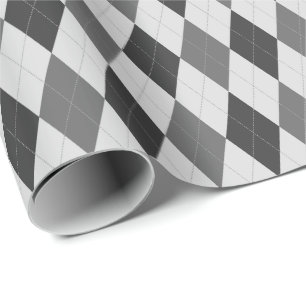 Papier Cadeau Papier d'enveloppement Jacquard Gris