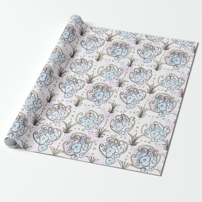 Papier Cadeau Papier d'enveloppement JG Art Nouveau (Déroulé)