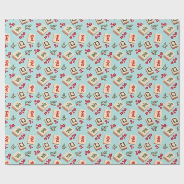 Papier Cadeau Papier d'enveloppement Mah Jongg (Plat)