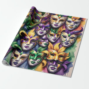 Papier Cadeau Papier d'enveloppement Mardi Gras