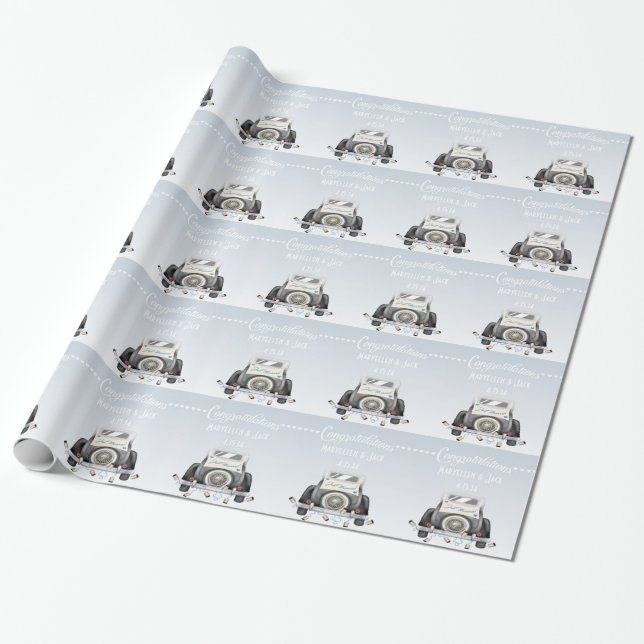Papier Cadeau Papier d'enveloppement Mariage tendance personnali (Déroulé)
