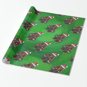 Papier Cadeau Papier d'enveloppement Mastodon de Noël