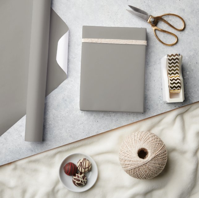 Papier Cadeau Papier d'enveloppement mat gris pierre (Artisanat)