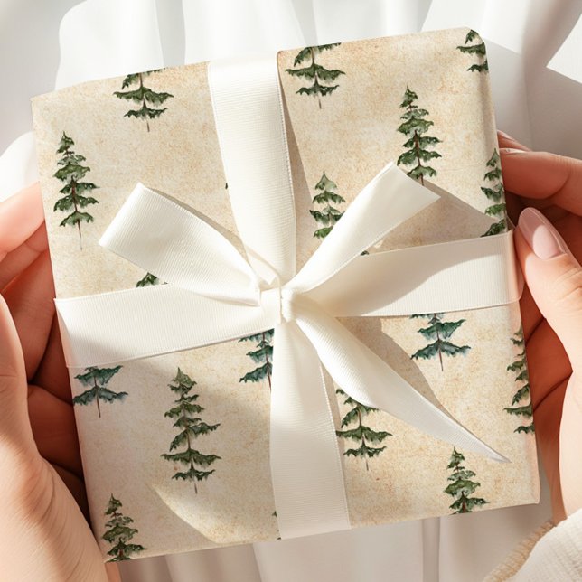 Papier Cadeau Papier d'enveloppement minimal pour arbre à pin (Créateur téléchargé)