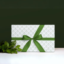 Papier d'enveloppement minimaliste blanc de Noël