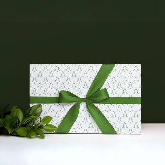 Papier Cadeau Papier d'enveloppement minimaliste blanc de Noël