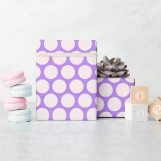 Papier Cadeau Papier d'enveloppement moderne à base de Polka vio