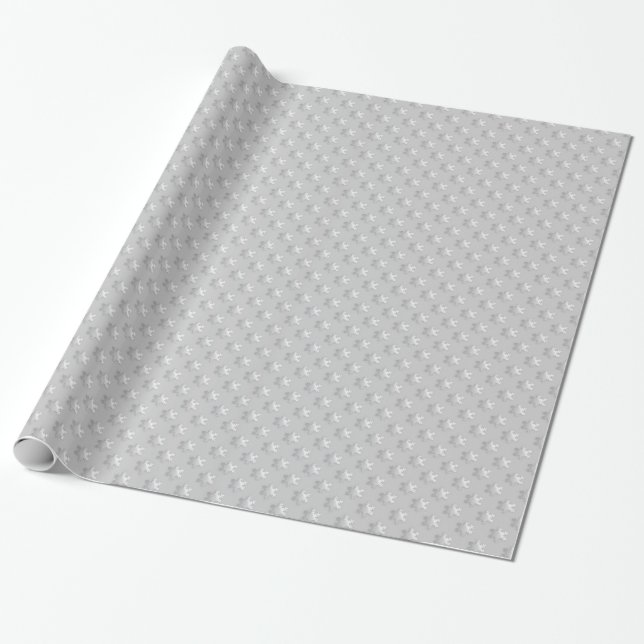 Papier Cadeau Papier d'enveloppement Motif de flocon de neige (Déroulé)