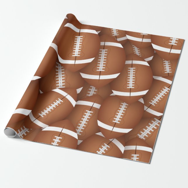Papier Cadeau Papier d'enveloppement Motif de football (Déroulé)