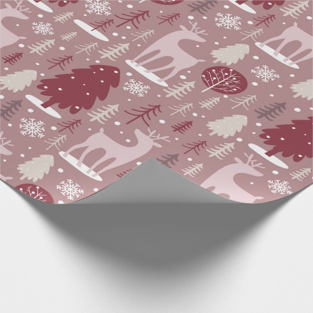 Papier Cadeau Papier d'enveloppement Motif de Noël de Bourgogne (Coin)