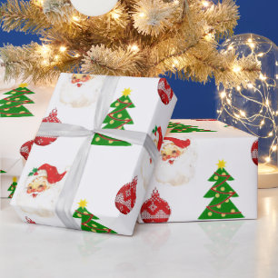 Papier Cadeau Papier d'enveloppement Motif de Noël rétro