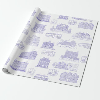 Papier Cadeau Papier d'enveloppement Motif de Salem MA historiqu