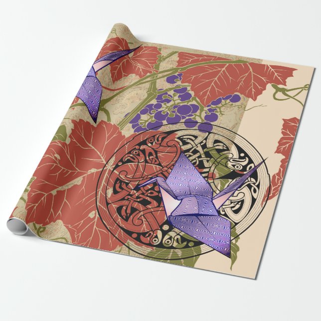 Papier Cadeau Papier d'enveloppement MOTIF JAPONAIS (Déroulé)