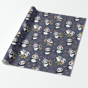 Papier Cadeau Papier d'enveloppement Motif Panda
