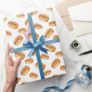 Papier Cadeau Papier d'enveloppement Motif pour chien chaud aqua