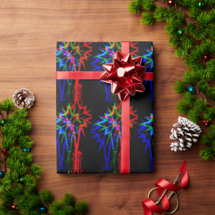 Papier Cadeau Papier d'enveloppement Neon Star