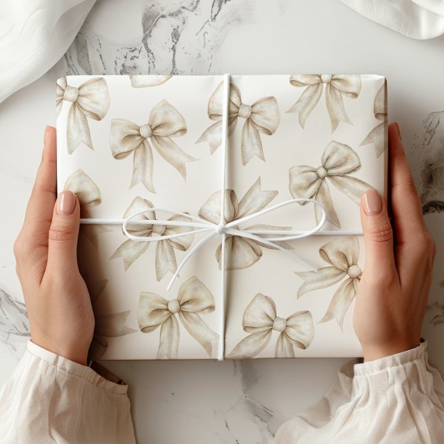 Papier Cadeau Papier d'enveloppement neutre élégant (Créateur téléchargé)