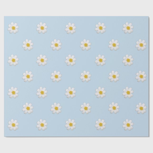 Papier Cadeau Papier d'enveloppement Pastel Daisy (Plat)