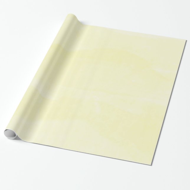 Papier Cadeau Papier d'enveloppement pastel jaune (Déroulé)