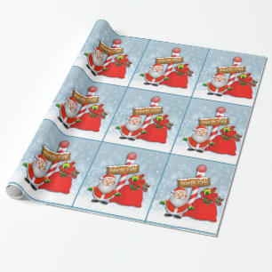Papier Cadeau Papier d'enveloppement Père Noël du Pôle Nord