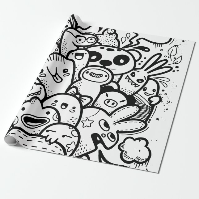 Papier Cadeau Papier d'enveloppement PERSONNALISABLE (Déroulé)