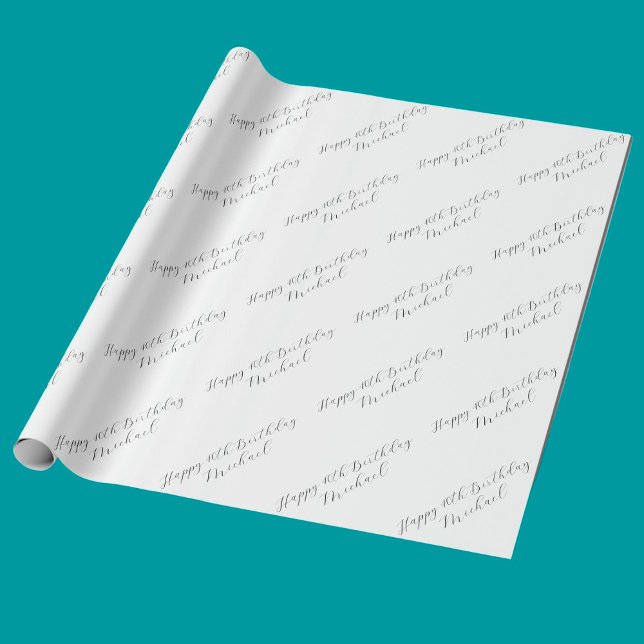 Papier Cadeau Papier d'enveloppement personnalisé 40e anniversai (Créateur téléchargé)