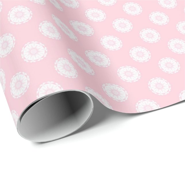 Papier Cadeau Papier d'enveloppement personnalisé pour bébé fill (Coin rond)