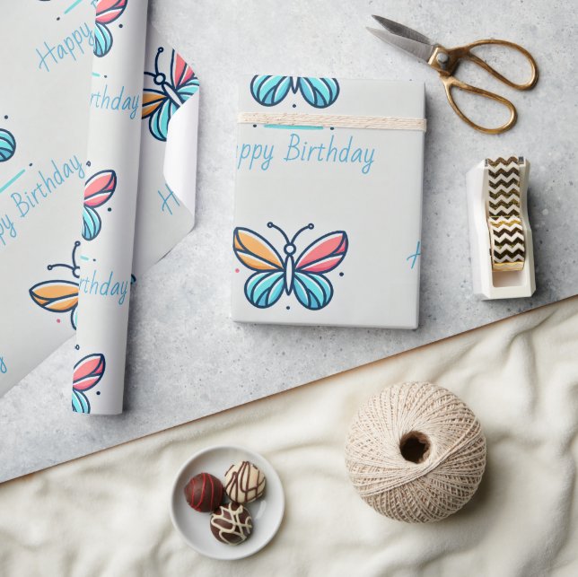 Papier Cadeau Papier d'enveloppement personnalisé pour l'anniver (Artisanat)
