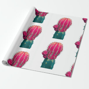 Papier Cadeau Papier d'enveloppement photo Cactus rose