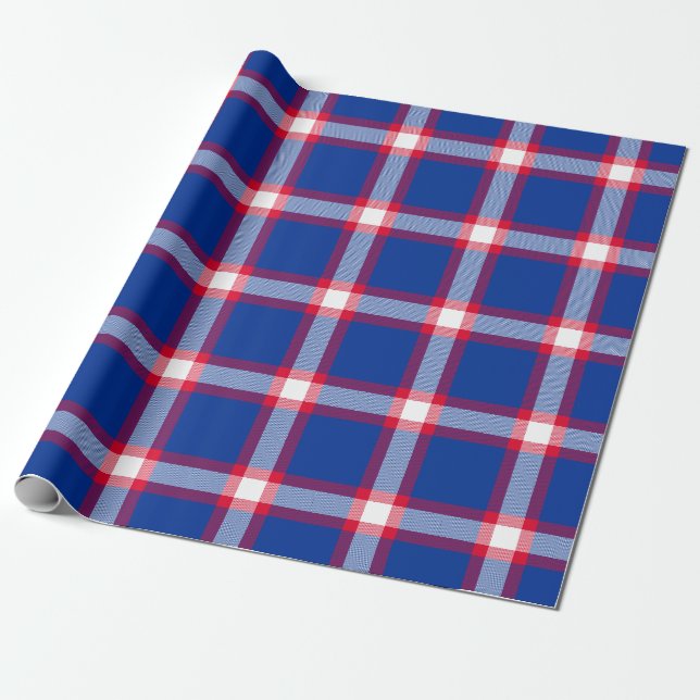 Papier Cadeau Papier d'enveloppement Plaid De Football Buffalo (Déroulé)