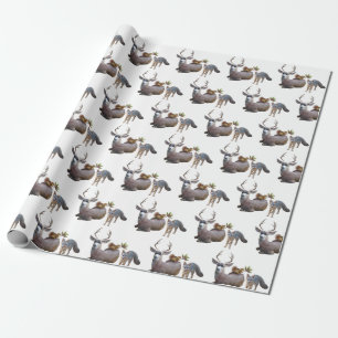 Papier Cadeau Papier d'enveloppement pour animaux forestiers
